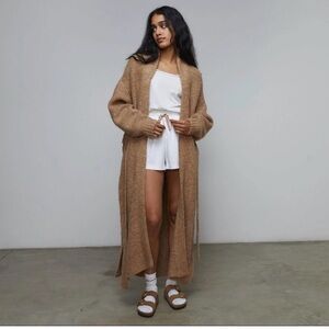 LUNYA Long Wool Knit Cardigan Sweater